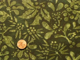 Tissu patchwork Batik vert foncé