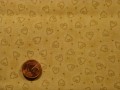 Tissu patchwork Noel beige et or
