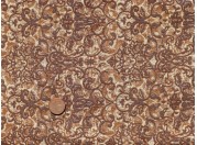 Tissu patchwork marron et beige