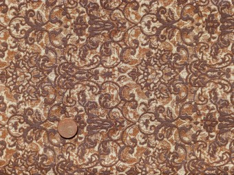 Tissu patchwork marron et beige