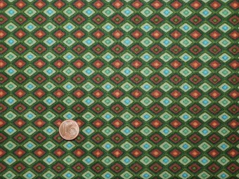 Tissu patchwork vert, marron et bleu Tissu patchwork vert, marron et bleu