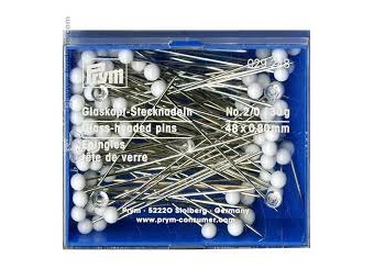Epingle tête de verre couleur blanche 30g Epingle tête de verre couleur blanche 30g
