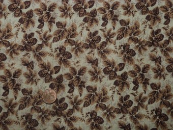 Tissu patchwork beige et marron