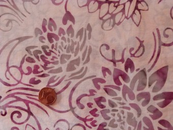 Tissu patchwork Batik rose et gris Tissu patchwork Batik rose et gris