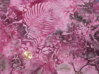 Tissu patchwork Batik rose et gris Tissu patchwork Batik rose et gris