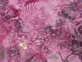 Tissu patchwork Batik rose et gris