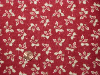 Tissu patchwork rouge et beige Tissu patchwork rouge et beige
