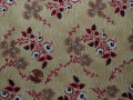 Tissu patchwork rouge et beige