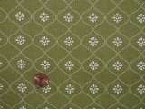 Tissu patchwork vert et beige