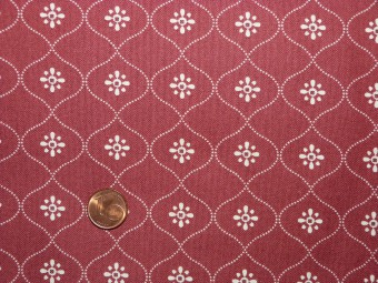Tissu patchwork rouge et beige Tissu patchwork rouge et beige