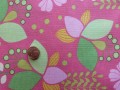 Tissu patchwork rose, vert et jaune