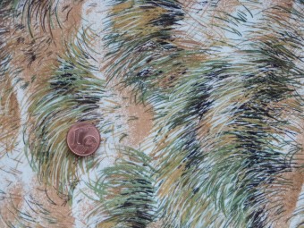 Tissu patchwork beige, vert et marron Tissu patchwork beige, vert et marron