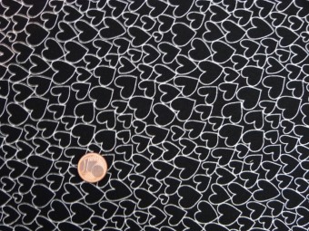 Tissu patchwork noir et blanc