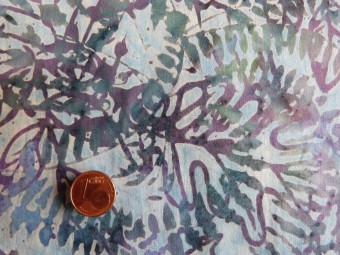 Tissu patchwork Batik bleu et violet