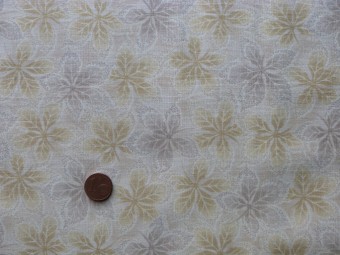Tissu patchwork Japonais beige et gris