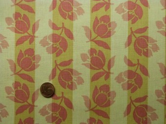 Tissu patchwork beige et rose