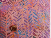 Tissu patchwork Batik rose, violet et bleu