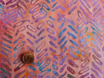 Tissu patchwork Batik rose, violet et bleu Tissu patchwork Batik rose, violet et bleu