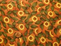 Tissu patchwork rouge, vert et jaune