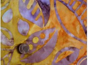 Tissu patchwork Batik jaune, rose et violet
