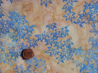Tissu patchwork Batik beige et bleu Tissu patchwork Batik beige et bleu