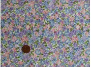 Tissu patchwork violet, bleu, rose et vert