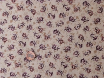 Tissu patchwork beige, rose et marron