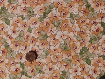 Tissu patchwork jaune, vert et beige